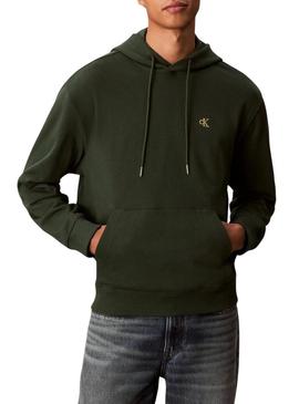 Moletom com capuz Calvin Klein Monograma verde para homem