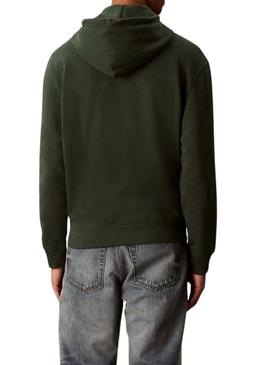 Moletom com capuz Calvin Klein Monograma verde para homem