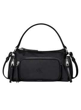 Bolsa Calvin Klein bolsos de nylon satinado preto para mulher