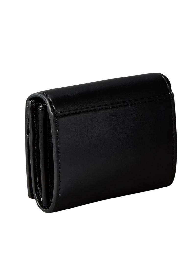 Carteira Calvin Klein Bold Medium preta para mulher.
