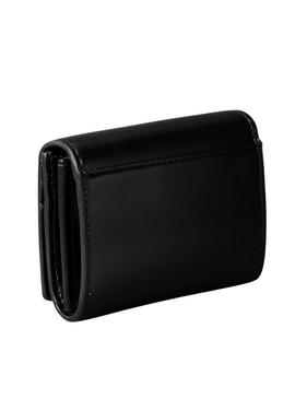 Carteira Calvin Klein Bold Medium preta para mulher.