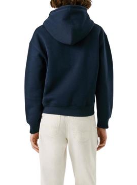 Moletom Pepe Jeans Baddy com capuz marinho para mulher