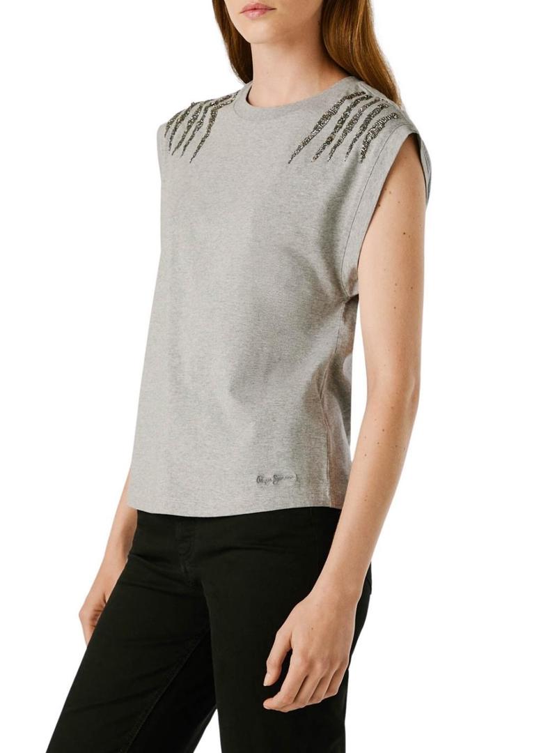 Camisa Pepe Jeans Barry cinza para mulher