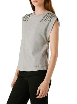 Camisa Pepe Jeans Barry cinza para mulher