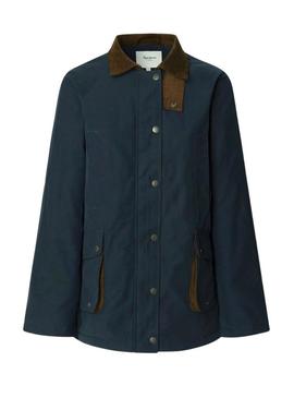 Jaqueta Pepe Jeans Tess impermeável marinho para mulher.