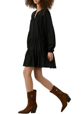 Vestido Pepe Jeans Paule preto para mulher