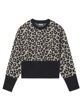 Camisola animal print corta Mayoral para menina