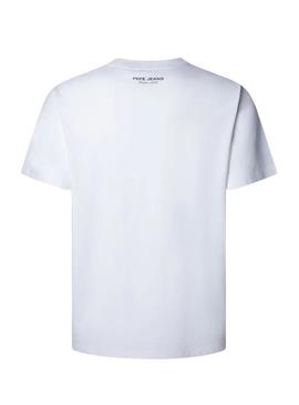 Camiseta Pepe Jeans Maverick branca para homem