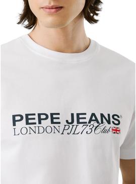 Camiseta Pepe Jeans Matthew branca para homem.