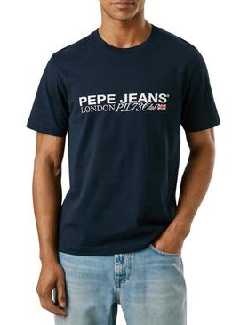 Camisa Pepe Jeans Matthew azul marino para homem
