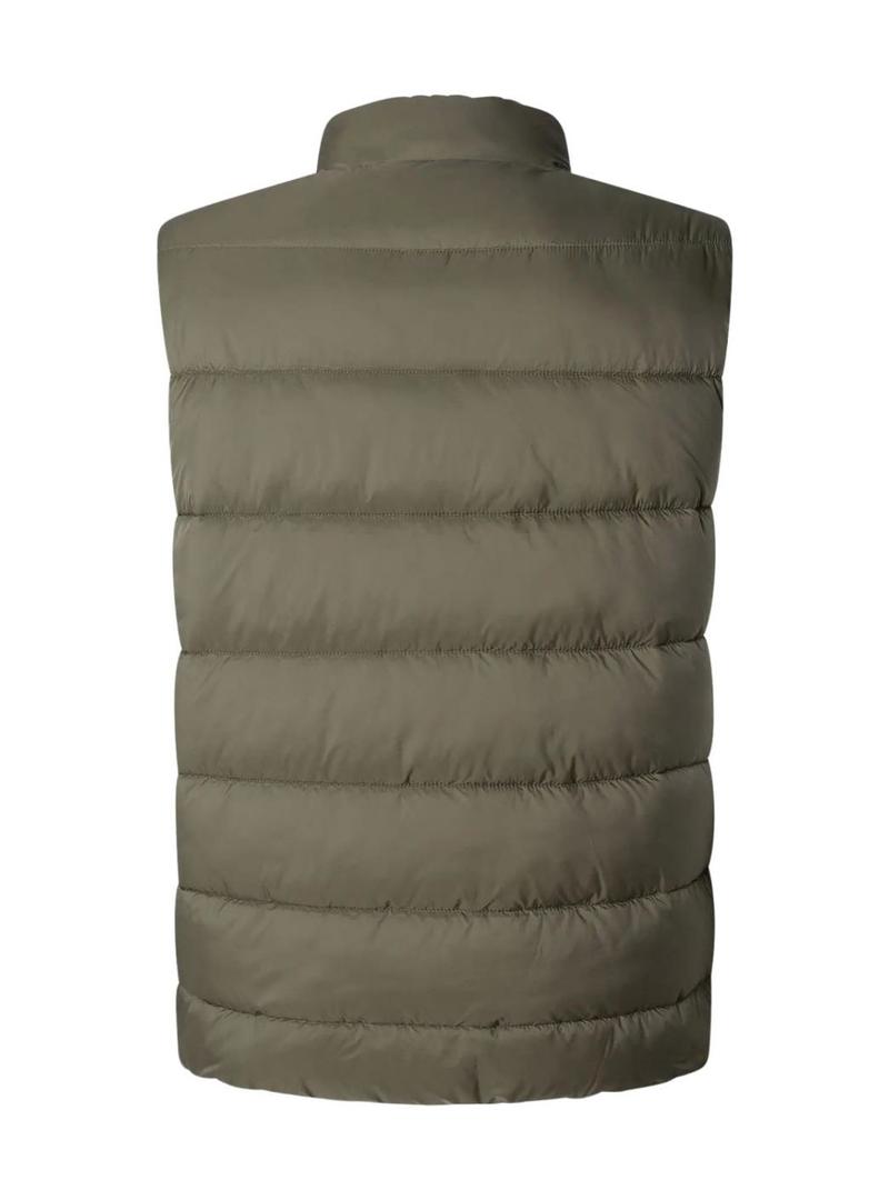 Colete acolchoado verde Pepe Jeans para homem.