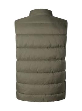 Colete acolchoado verde Pepe Jeans para homem.