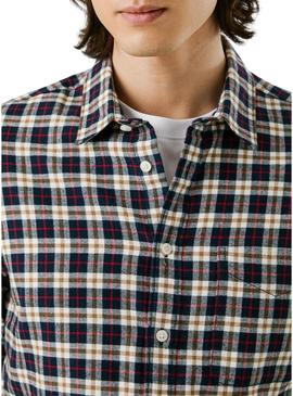 Camisa Pepe Jeans Clermont xadrez para homem.
