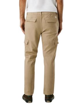 Calça Pepe Jeans Gymdigo Cargo bege para homem