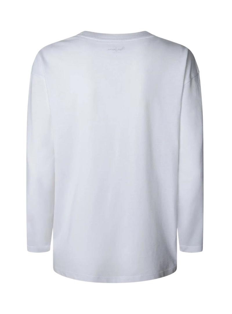 Camiseta Pepe Jeans Branca de manga comprida branca para mulher
