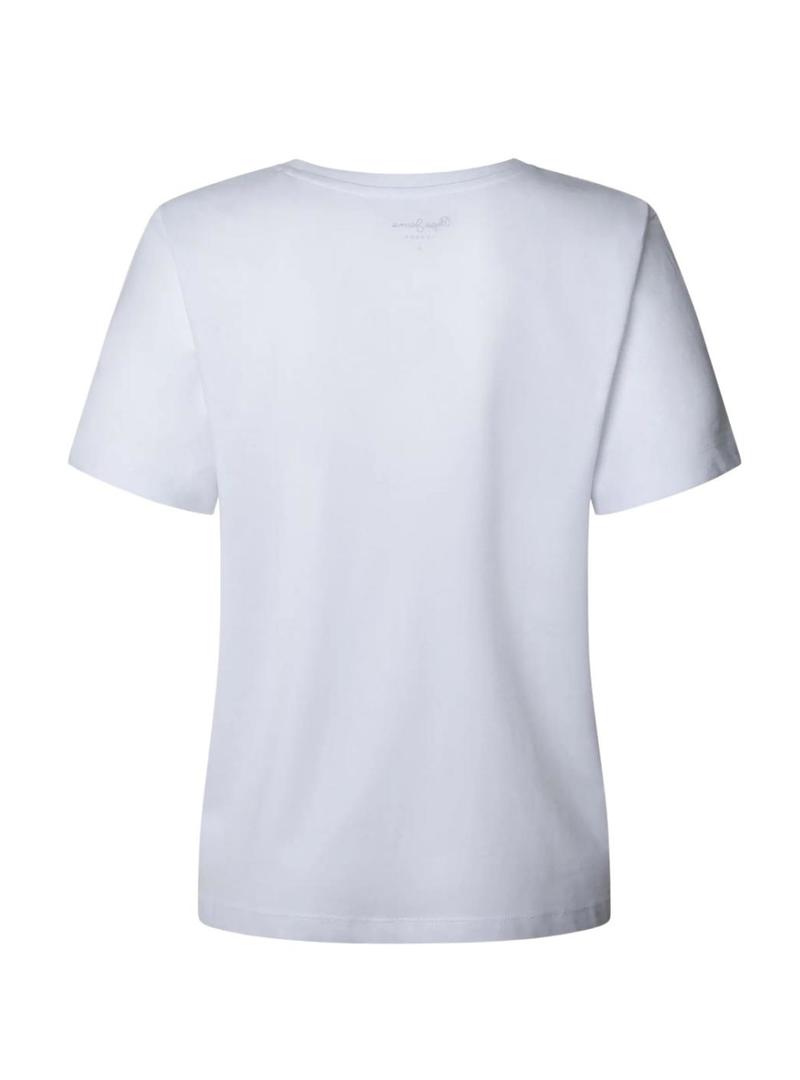 Camiseta Pepe Jeans Balbina branca para mulher.