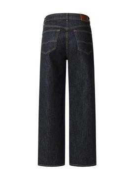 Calças de ganga Pepe Jeans Lexa perna reta lavada escura para mulher.