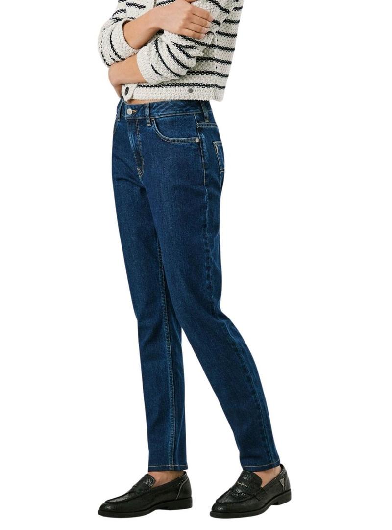 Calça de ganga Pepe Jeans Violet Tapered azul para mulher.