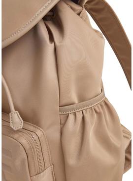 Mochila Pepe Jeans Gaetana bege para mulher.