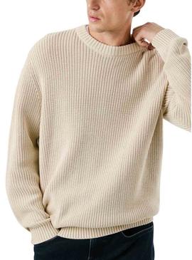 Camisa Pepe Jeans Parker bege para homem.