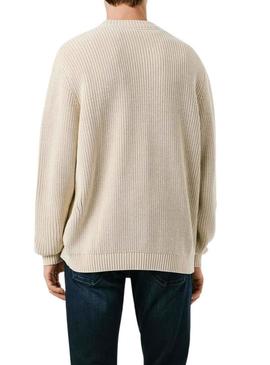 Camisa Pepe Jeans Parker bege para homem.