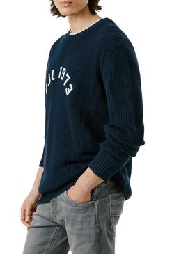 Camisa Pepe Jeans Powel azul marino para homem.