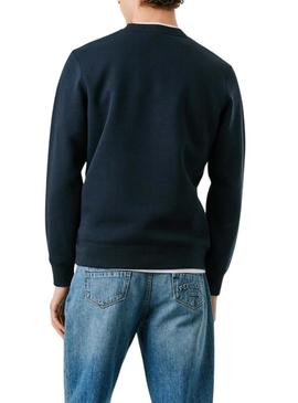 Moletom Pepe Jeans Matthew com gola redonda azul marinho para homem.