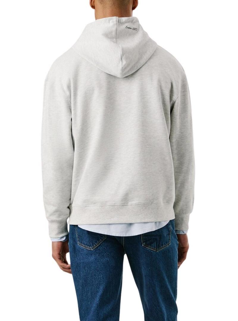 Moletom Pepe Jeans Mason com capuz cinza para homens