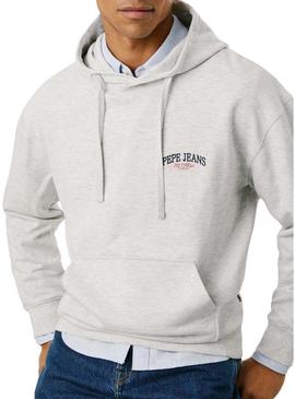 Moletom Pepe Jeans Mason com capuz cinza para homens