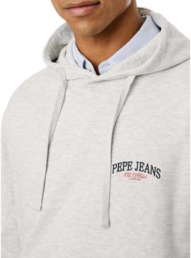 Moletom Pepe Jeans Mason com capuz cinza para homens