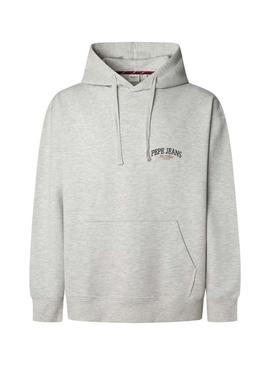 Moletom Pepe Jeans Mason com capuz cinza para homens