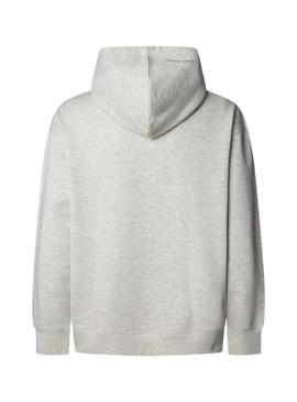 Moletom Pepe Jeans Mason com capuz cinza para homens