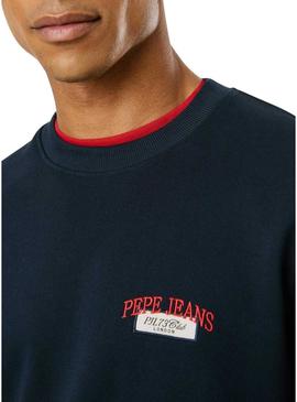 Moletom Pepe Jeans Mason de gola redonda azul marinho para homem.