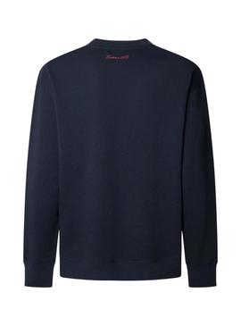 Moletom Pepe Jeans Mason de gola redonda azul marinho para homem.
