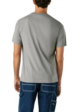 Camiseta Pepe Jeans Eggo cinza com logo para homem