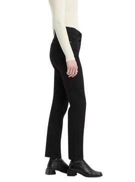 Calça jeans Levis 724 High Rise Straight preta para mulher