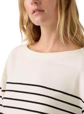 Camisola Levis Marin Stripe bege para mulher