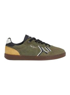 Sapatilhas Pepe Jeans Ball Mix verde para homem.