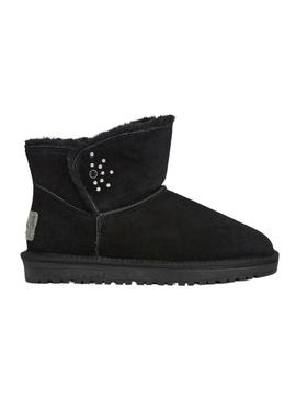 Botas Pepe Jeans Diss Urban de camurça com tachas pretas para mulher.