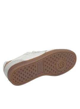 Sapatilhas Pepe Jeans Ball Basic branco glitter para mulher.