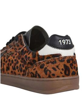 Sapatilhas Pepe Jeans Ball Print leopardo para mulher.