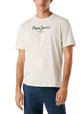 Camiseta Pepe Jeans Eggo branca para homem