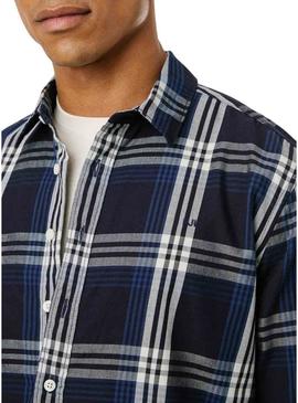 Camisa Pepe Jeans Codar xadrez azul para homem.