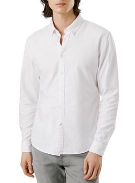 Camisa Pepe Jeans Cluny Oxford branca para homem