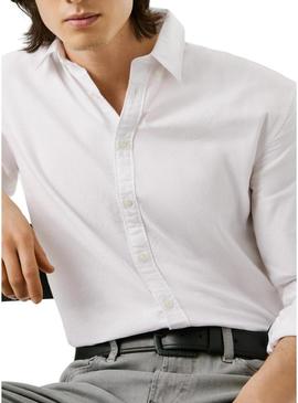 Camisa Pepe Jeans Cluny Oxford branca para homem