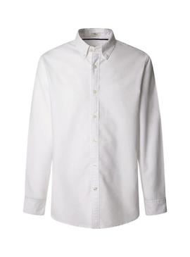 Camisa Pepe Jeans Cluny Oxford branca para homem