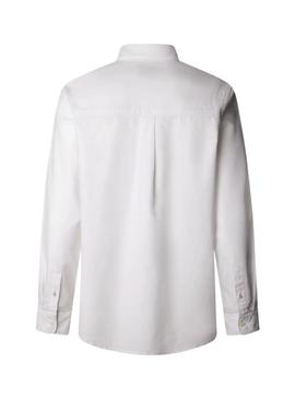 Camisa Pepe Jeans Cluny Oxford branca para homem