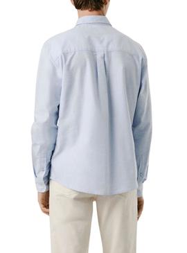 Camisa Pepe Jeans Cluny Oxford azul para homem.