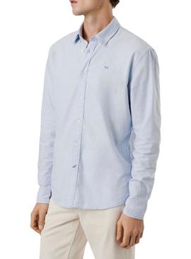 Camisa Pepe Jeans Cluny Oxford azul para homem.