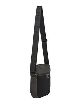 Bolsa Pepe Jeans Wayne reporter com logotipo cinza para homem